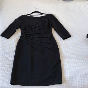David Meister 3/4 sleeve black dress size 2